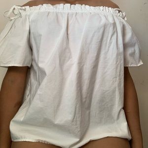 White H&M Off Shoulder Blouse